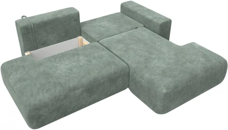 Диван угловой Лига-036 НПБ Модерн правый угол Лига Диванов (Велюр) арт.127766