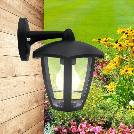 Настенный фонарь уличный ЭРА НБУ 07-40-004 «Дели 3» черный (220V, IP44)