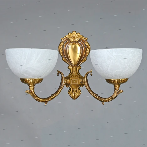 Бра Ambiente by Brizzi Seville, 2 плафона, бронза с белым