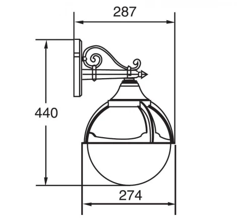 Настенный фонарь уличный Oasis Light 88102 Bl (220V, шар, IP44)