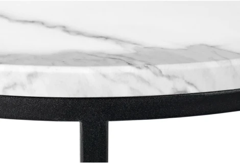 Набор кофейных столиков Tango белый мрамор с чёрными ножками, 2шт Bradex Home RF 0207