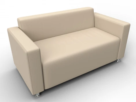 Диван прямой Лига-093 ВН (ДСП,Брус,Фанера,Экокожа/Бежевый) Лига Диванов 134958