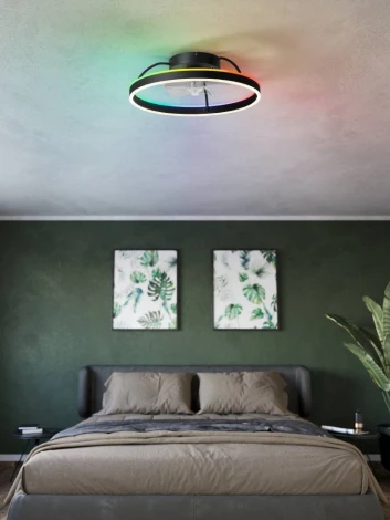 Потолочная люстра с вентилятором Eglo Marinella 35193 (LED, 220V, кольцо)