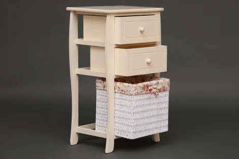 Тумба с корзиной и 2 ящиками secret De Maison ARC 2 ( mod. HX16-827 S ) butter white (слоновая кость) (дерево павловния, мдф)