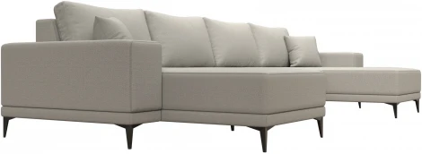 Диван П-образный Льюес (Бежевый/Рогожка) Лига Диванов арт.124186