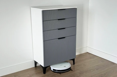 Зефир Комод Mebelson (ЛДСП,МДФ,Металл/Светлое дерево,Серый) арт.171919,3263