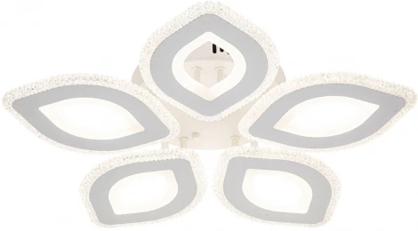 Потолочная люстра Diamond 10264/5 LED*94W White (ночной режим, 220V, пульт управления, цветы)