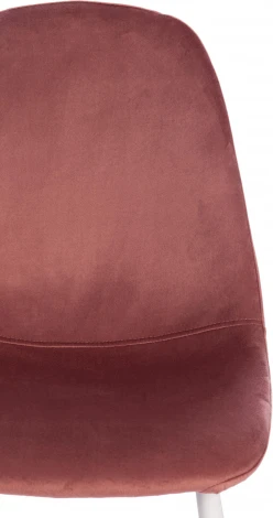 Стул BREEZE (mod. 4724) вельвет/металл, 44 х 53 87 см, Coral (коралловый) HLR44 / белый Tetchair 19185