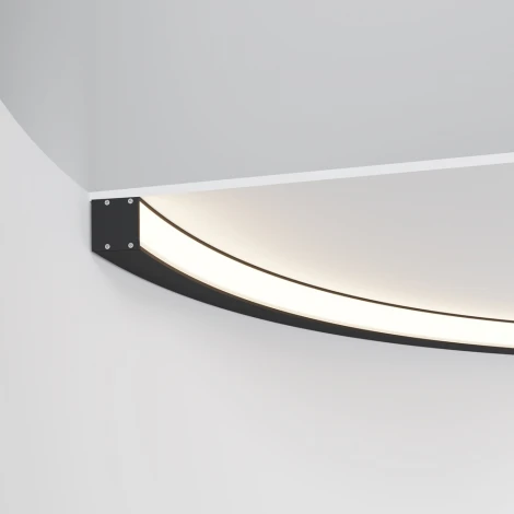 Радиусный профиль 35x35 1500мм внутренний 1/4 круга черный Maytoni Радиусный профиль ALM-3535R-B-IN-90°-1.5M