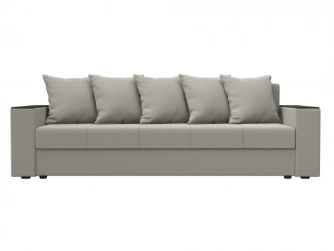 Диван прямой Дубай Лайт полки справа (ДСП,ЛДСП/Пластик/Рогожка/Бежевый) Лига Диванов 132280