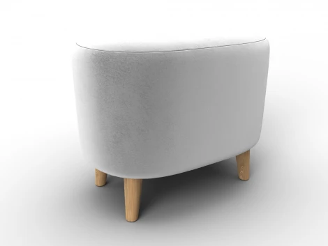 Пуф 003 (ДСП,Фанера/Дерево/Велюр/Молочный) Лига Диванов 132357