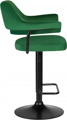 Стул барный DOBRIN CHARLY BLACK (зеленый велюр (MJ9-88)) 5019_BlackBase-LM BLACK, цвет сиденья зеленый (MJ9-88), основания черный