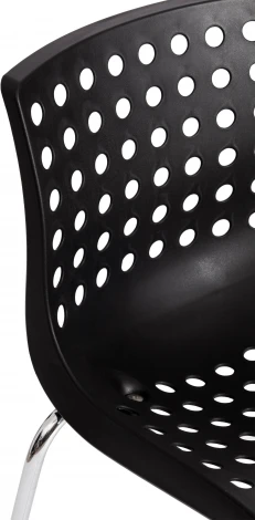 Стул SKALBERG (mod. C-084-A) / 1 шт. в упаковке (Металл,Пластик /Черный,Хром)