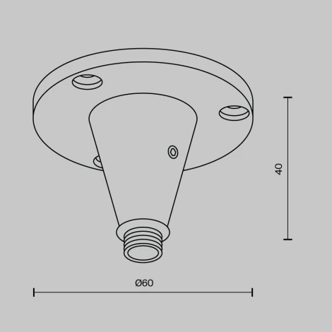 Фиксатор для накладного монтажа системы Shelf Maytoni Accessories for system Shelf CA026BS-B