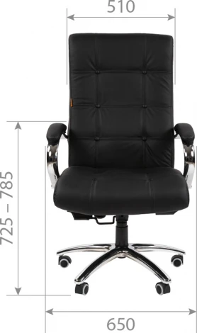 Компьютерное кресло CHAIRMAN 424 (Металл,Экокожа/Черный)