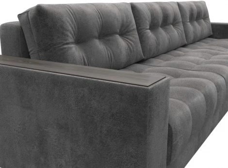 Диван угловой с декором Лига-049 НПБ Лонг Лига Диванов (Велюр) арт.128312