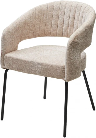 Стул M-City SNUG 3018-10 бежевый, шенилл / черный каркас