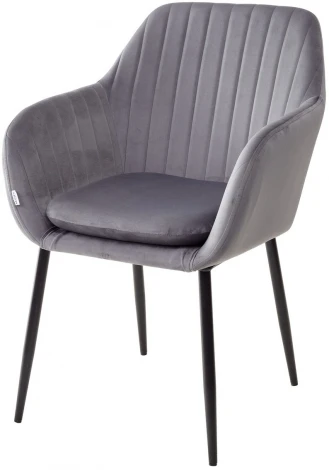 Стул ALABAMA BLUVEL-14 GREY, велюр / черный каркас М-City