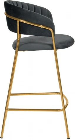 Стул Bradex Home полубарный Turin черный с золотыми ножками (FR 0891)