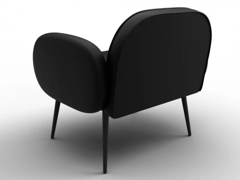 Кресло Лига-086 (Фанера/Металл/Экокожа/Черный) Лига Диванов 132434