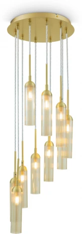 Подвесная люстра каскадная Freya Borgy FR5379PL-10G (220V, на проводе)