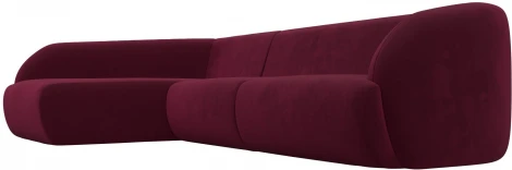 Диван угловой Лига-041 левый угол (Бордовый/Микровельвет) Лига Диванов арт.122183L