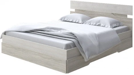 Без бренда Кровать Milton (ЛДСП Дуб Шамони светлый/Ясень Шимо Светлый) 120x190