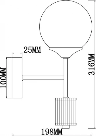 Бра Freya Bolas FR5185WL-01BS