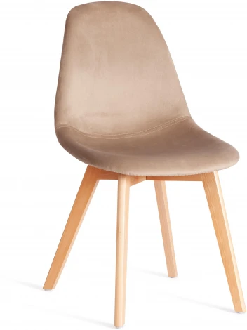 Стул CINDY SOFT (mod. C1021F1-1) / 1 шт. в упаковке (Велюр,Дерево бук /Коричневый)