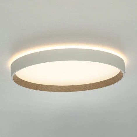 Настенно-потолочный светодиодный светильник IP40 Citilux Etalon CL750320R Белый+Бук с пультом и RGB подсветкой