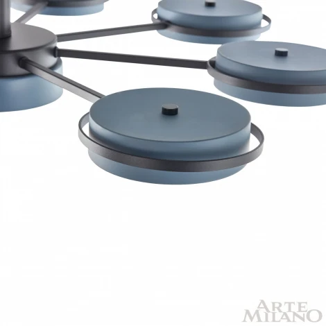Потолочная люстра на штанге Arte Milano Ferrara 250406/8+1 Gr (LED, 220V, круглые)
