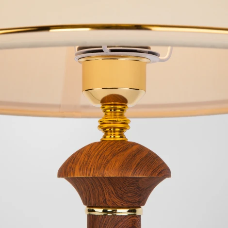 Интерьерная настольная лампа Eurosvet Lorenzo 60019/1 орех (220V, выключатель)