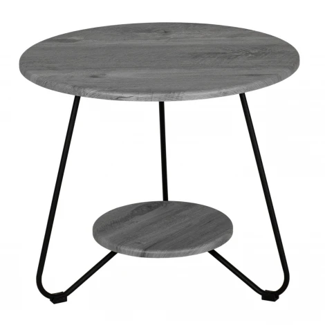 Стол журнальный BeautyStyle 38 орех гикори grey/черный Mebelik 009434