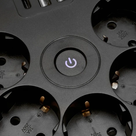 Удлинитель 5-и местный 2,5 метра с заземлением 2хUSB Type A+C Stekker Comfort 49656