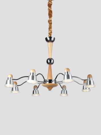 Подвесная люстра Lucia Tucci Natura 159.8 (LED, 220V, бук, на цепи)