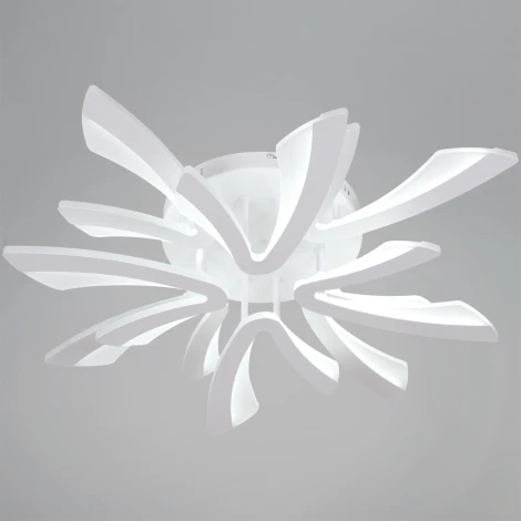 Потолочная люстра светодиодная на штанге с пультом с регулировкой цветовой температуры, яркости и с ночным режимом Reluce 59090-0.3-4+4 WH