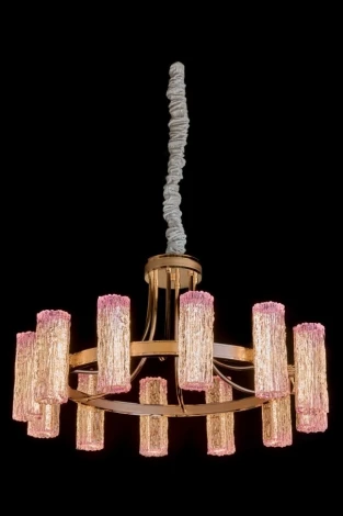 Подвесная люстра Fluorite Inverno FL1090-12P (LED, 220V, хрусталь, на цепи)