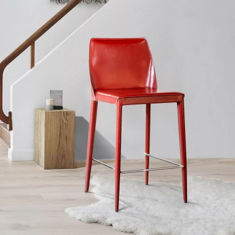 Стул полубарный Martin, кожа ретро красный Top Concept MARTIN 2001000000104