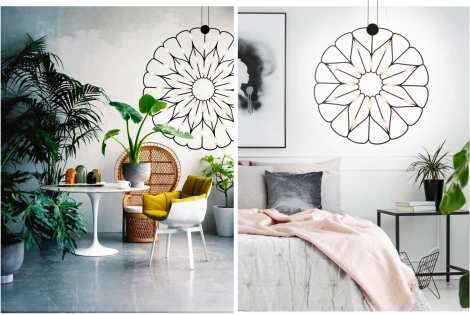 Подвесной светильник Maytoni Volare MOD037PL-L16B (LED, 220V, на тросе, цветы, круглые)