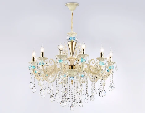 Подвесная люстра большая Ambrella TRADITIONAL TR4929 (220V, хрусталь, свеча)