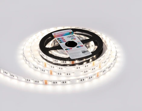 Светодиодная лента RGB с дневным белым светом Ambrella Illumination Led Strip 24V GS4402 5050 60Led /10W m/ 24V IP20 RGBW+4500K 5m
