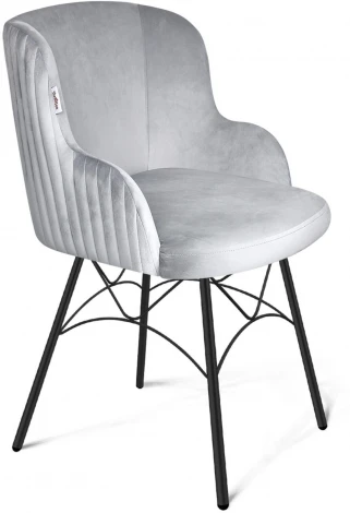 Стул Sheffilton SHT-ST39-1/S107 серое облако/черный муар