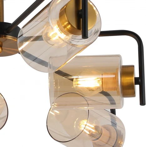 Потолочная люстра на штанге ILLUMICO IL8248-6COU-79 BK GD (220V)