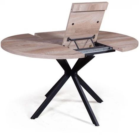 Стол Top Concept круглый Vegas раздвижной (100+40) дуб эндгрейн