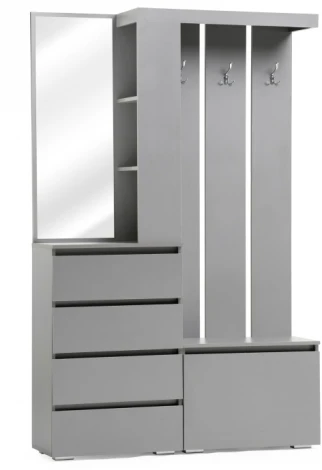 Готовая прихожая Woodville Крона 1260 графит 534557