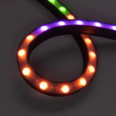 Грейзер DMX THOR-3D-F24-25x27mm 24V RGBW-Warm 3000 (24 W/m, IP65, 1m, wire x2) (Arlight, Силикон) 045264