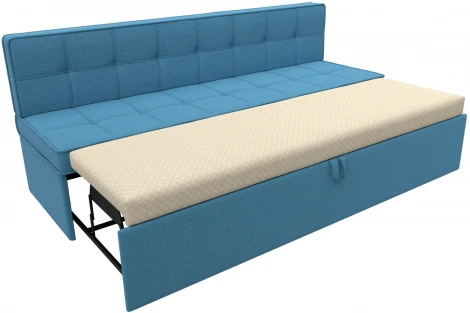 Диван кухонный прямой Техас (Голубой/Рогожка) Лига Диванов арт.123210