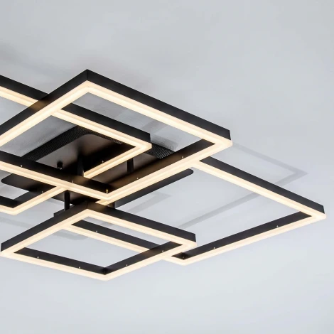 Потолочная люстра светодиодная на штанге с пультом с регулировкой цветовой температуры и яркости LED4U L11060-4 BK