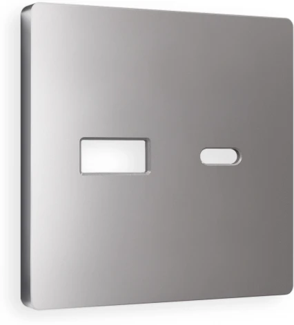 Лицевая панель Ambrella Volt ALFA (Сталь матовый) для розетки 2USB тип A+C QUANT AP5110