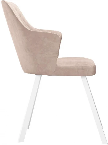 Стул DikLine 245 поворотный, C103 крем, ножки белые